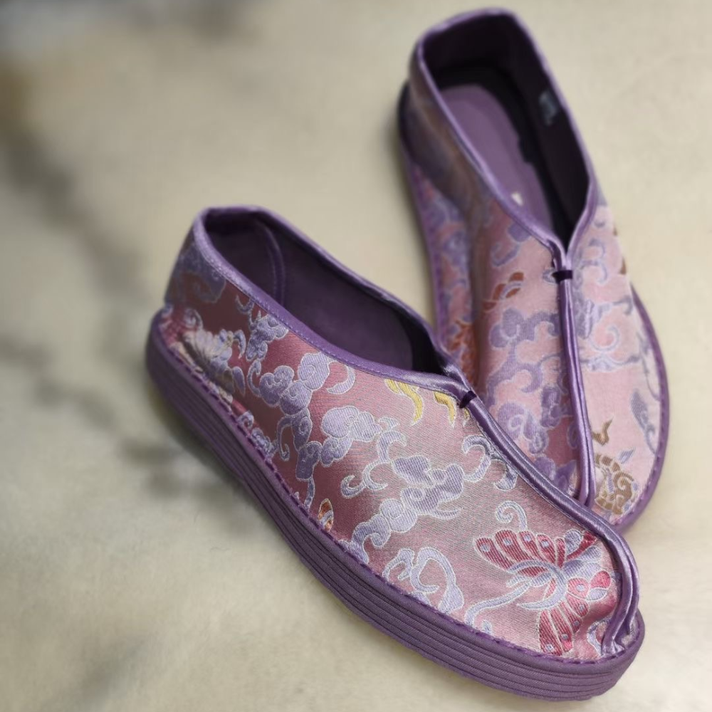 “Imperial Brocade” Thousand-Layer Sole Silk Shoes - Image 3